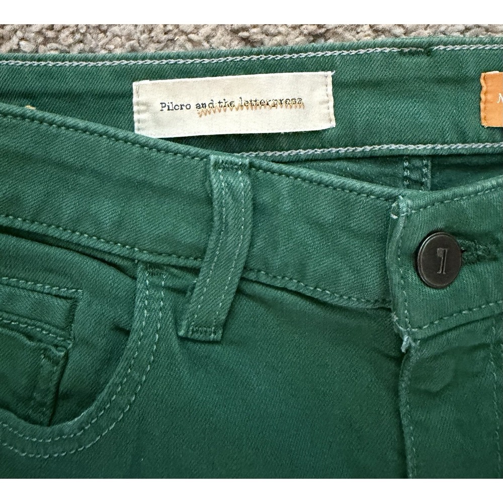 Anthropologie Pilcro & the Letterpress Women's Jeans Green Stet Pants Sz 29 - Picture 4 of 9